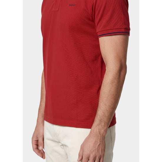 Gant Polo heren tipped piqué polo shirt 2062034/630 - Image 4