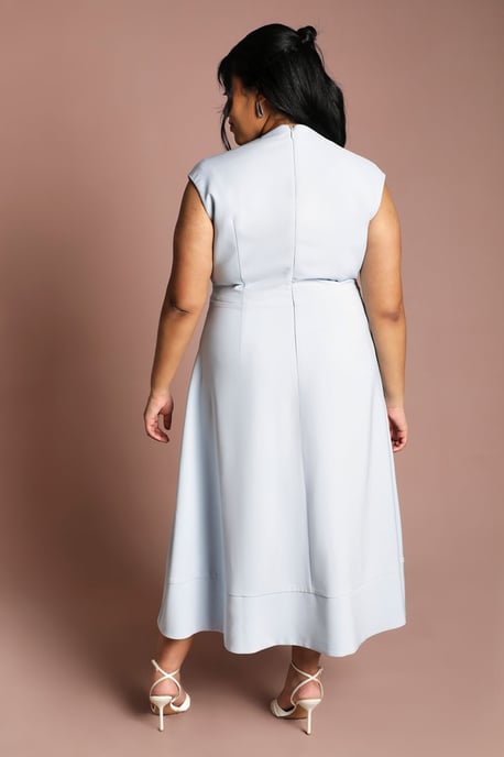 Plus Belted Crepe Midi Dress - Image 3