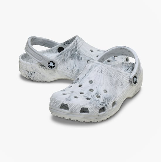 Crocs Classic Marbled Clog Thermoplastische Zwarte/witte Klompen - Image 2