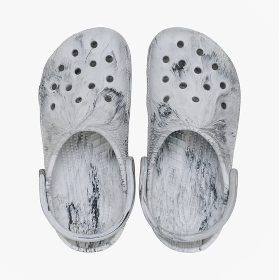 Crocs Classic Marbled Clog Thermoplastische Zwarte/witte Klompen - Image 3