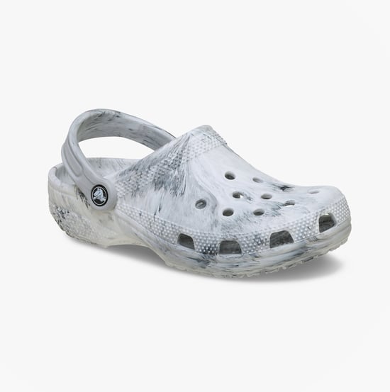 Crocs Classic Marbled Clog Thermoplastische Zwarte/witte Klompen - Image 5