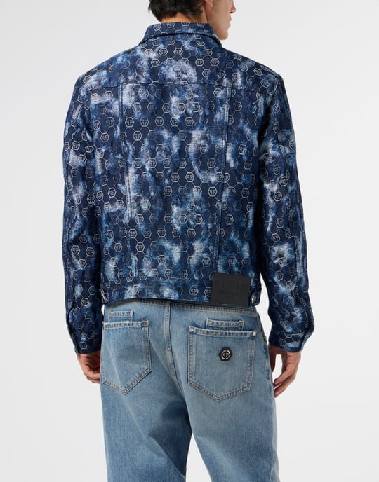 Denim Trucker Jacket Jacquard Monogram - Image 5