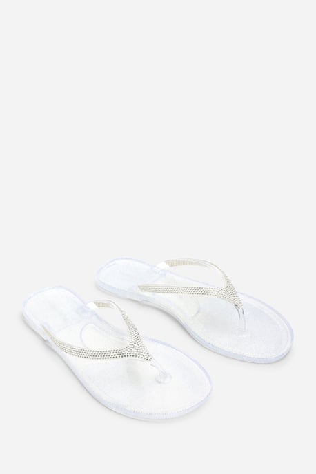 Wheres That From Womens Giuliana Smoke Glitter Toe Post Flip Flops - Image 4