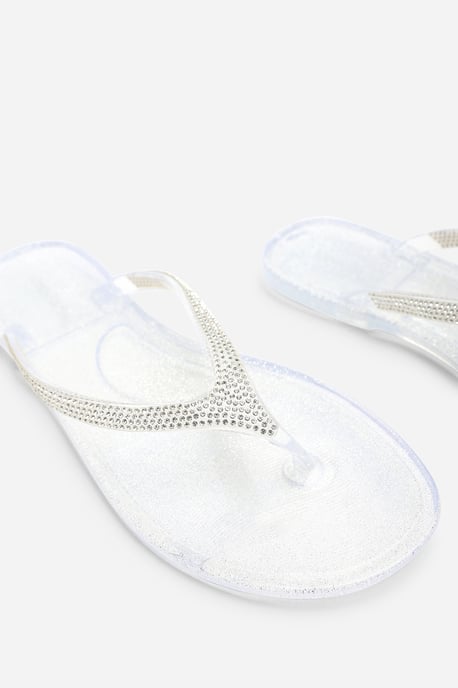Wheres That From Womens Giuliana Smoke Glitter Toe Post Flip Flops - Image 5