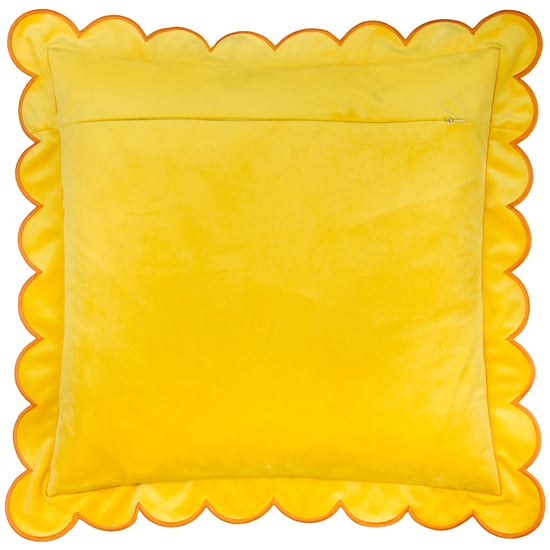 Furn Lil Scallop Velvet Polyester Filled Cushion - Image 3
