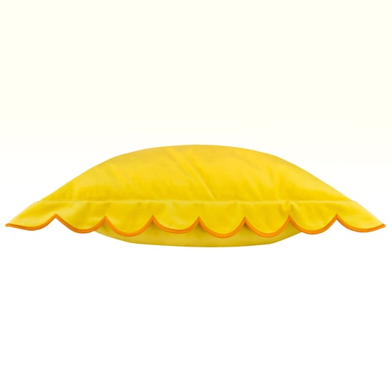 Furn Lil Scallop Velvet Polyester Filled Cushion - Image 4
