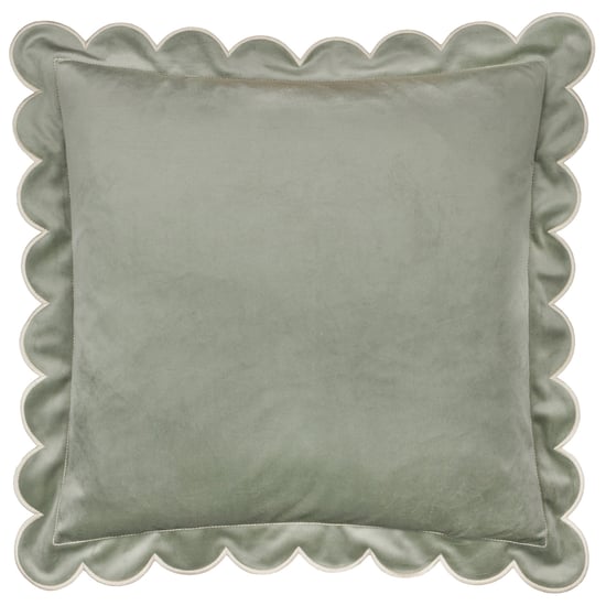 Furn Lil Scallop Velvet Feather Filled Cushion - Image 1