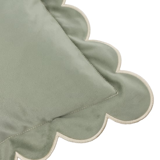 Furn Lil Scallop Velvet Polyester Filled Cushion - Image 5