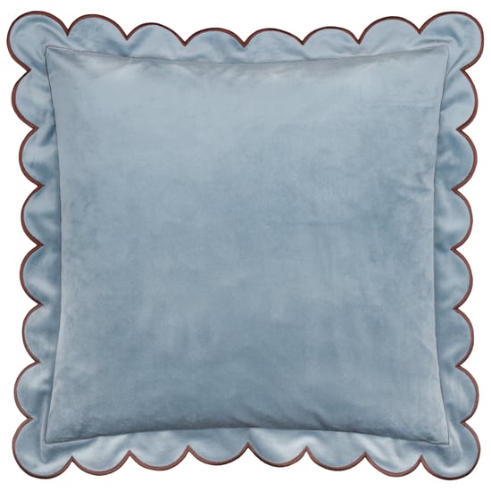 Furn Lil Scallop Velvet Polyester Filled Cushion - Image 2