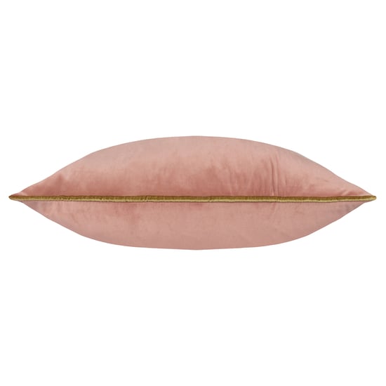 Furn Meridian Velvet Feather Filled Cushion, Blush/Gold - Image 3