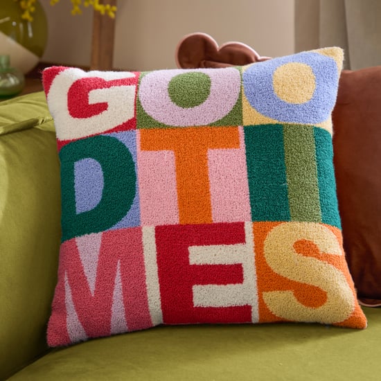 Furn Good Times Tuft Boucle Polyester Filled Cushion - Image 1
