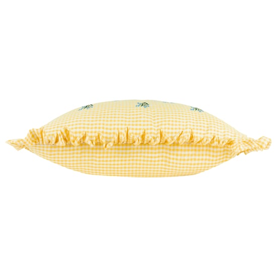 furn. Les Petite Fleurs Gingham Ruffle Cushions - Image 4