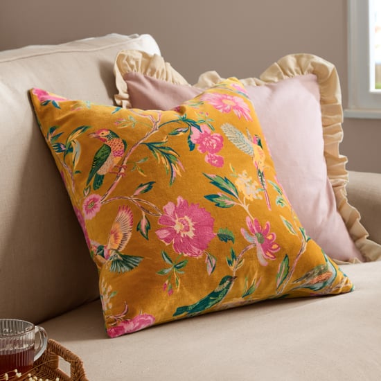 Wylder Aviary 100% Cotton Velvet Polyester Filled Cushion - Image 1
