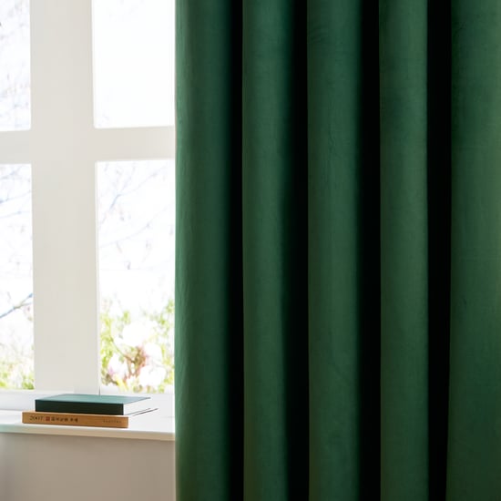 Furn The Ultimate Velvet Pencil Pleat Curtain Pair, Emerald - Image 3