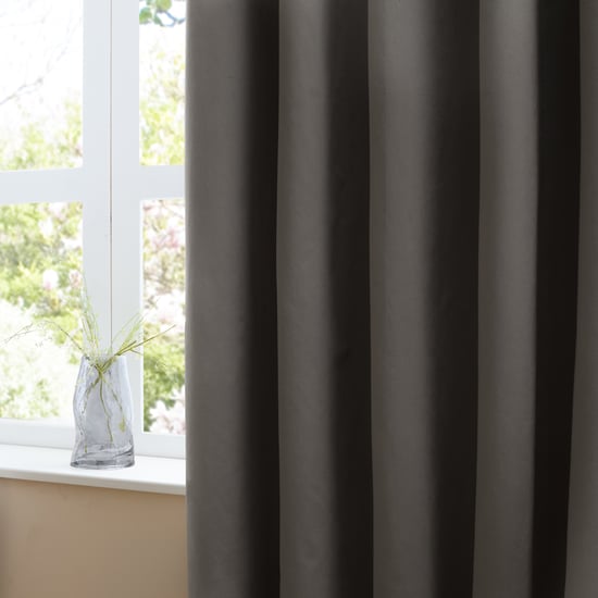 Furn The Ultimate Velvet Blackout Pencil Pleat Curtain Pair, Charcoal - Image 4