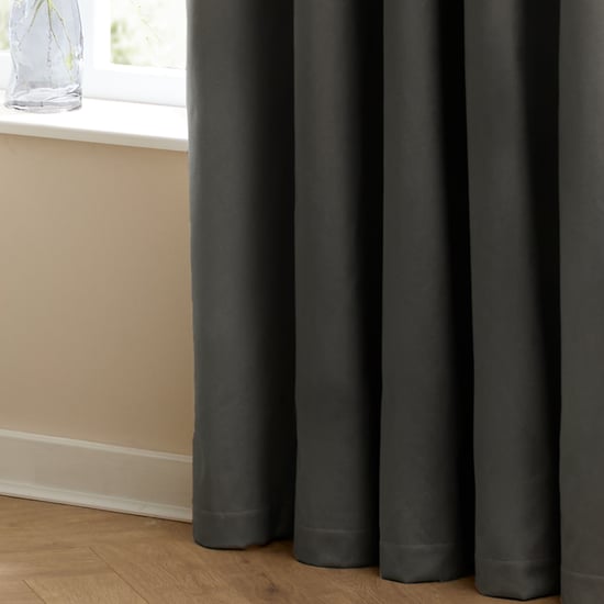 Furn The Ultimate Velvet Blackout Pencil Pleat Curtain Pair, Charcoal - Image 6