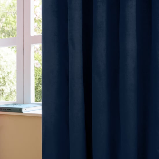 Furn The Ultimate Velvet Blackout Pencil Pleat Curtain Pair, Royal - Image 4