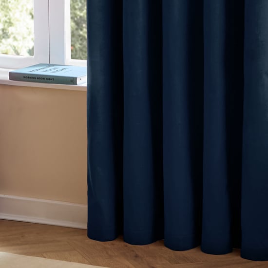 Furn The Ultimate Velvet Blackout Pencil Pleat Curtain Pair, Royal - Image 6