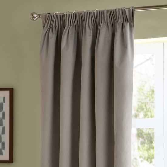 Furn The Ultimate Velvet Pencil Pleat Curtain Pair, Silver - Image 4