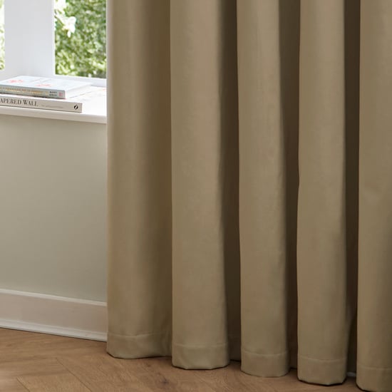 Furn The Ultimate Velvet Blackout Pencil Pleat Curtain Pair, Mocha - Image 6