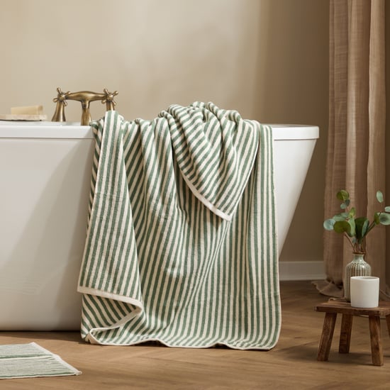 Yard Hebden Striped 100% Cotton XL Bath Sheet - Image 1