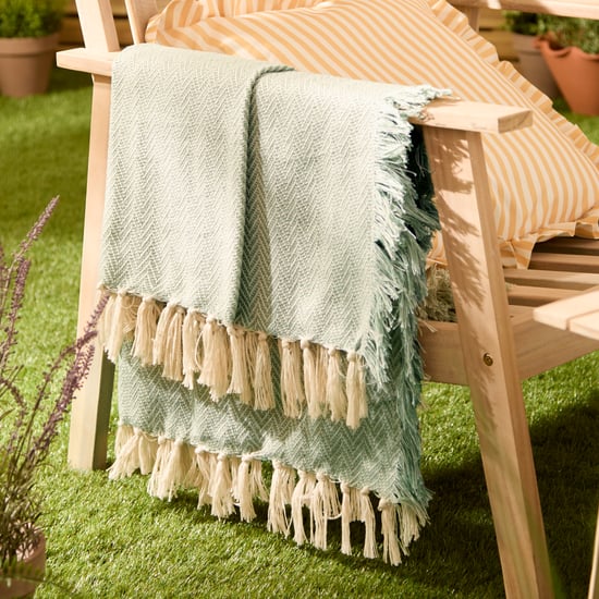 Yard Wisley Woven Outdoor Throw, Leaf - Image 1