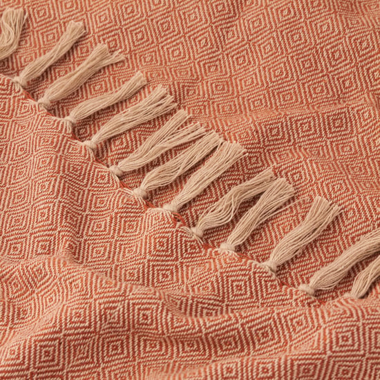 Furn Dessa Woven Indoor/Outdoor Throw, Terracotta - Image 3