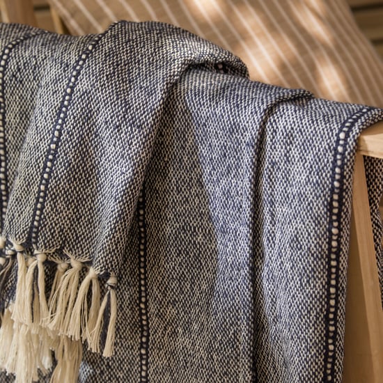 Yard Hedon Woven Indoor/Outdoor Throw, Navy - Image 2