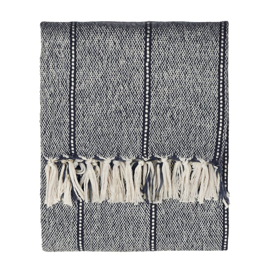 Yard Hedon Woven Indoor/Outdoor Throw, Navy - Image 4