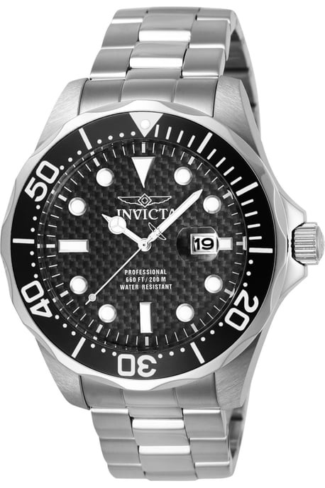 Invicta Pro Diver 12562 Men's Watch - Quartz Movement - Stainless Steel with Black Dial - 47 mm - Image 1