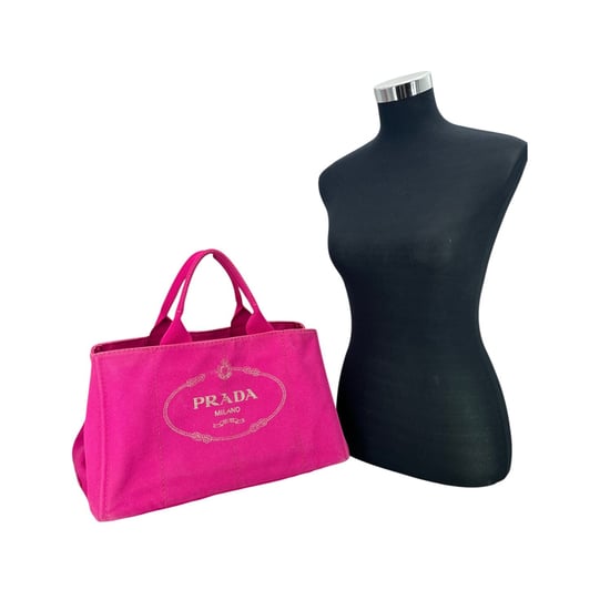 Prada Cloth Tote Bag Canapa - Image 2