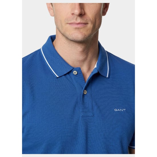 Gant Polo heren tipped piqué polo shirt 2062034/407 - Image 3