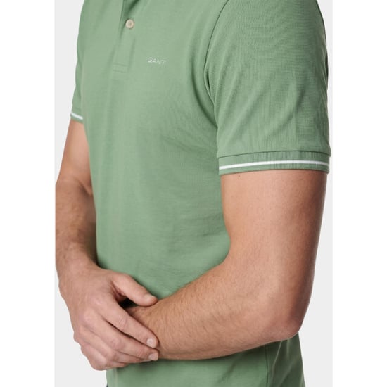 Gant Polo heren tipped piqué polo shirt 2062034/362 - Image 3