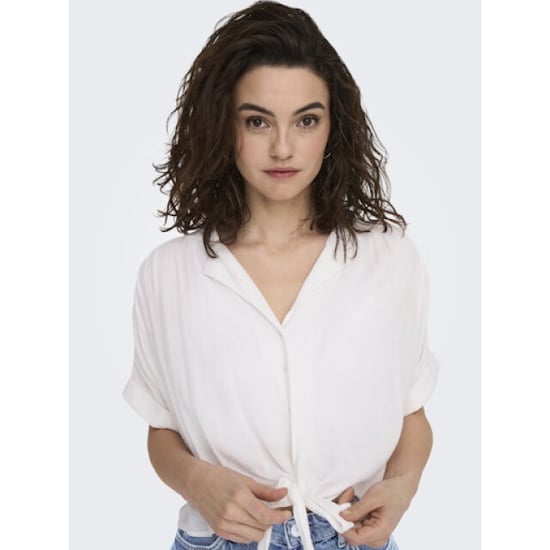 Only onlpaula life s/s tie shirt wvn noo 15281497 white - Image 6