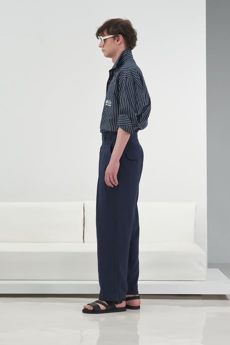 Striped Long Sleeve Shirt with Embroidery - Image 3