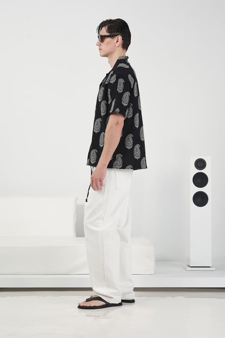 Regular Fit Paisley-mönstrad skjorta med knäppning - Image 3