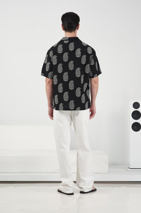 Regular Fit Paisley-mönstrad skjorta med knäppning - Image 4