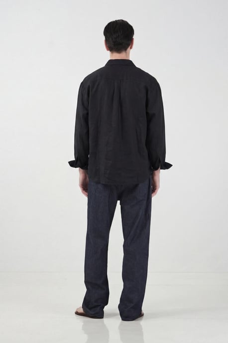 Oversized långärmad skjorta med knappar - Image 3