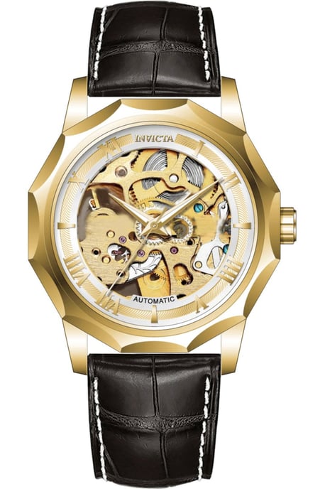 Invicta Objet D Art 69124 Men's Watch - Automatic Movement - Stainless Steel with Gold Dial - 42 mm - Image 1