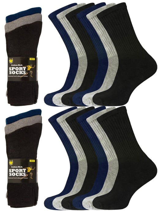 12 Pack Mens Sport Socks UK 6-11 - Image 5