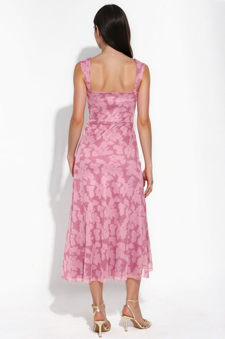 Geprinte Maxi-jurk met Hartkraag - Image 4