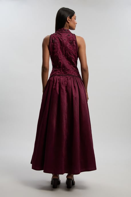Cornelli Embellished Taffeta Prom Dress - Image 4