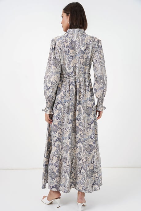 Paisley Bälte Midi Skjortklänning - Image 6