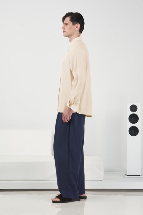 Långärmad knäppt Tencel-skjorta - Image 4