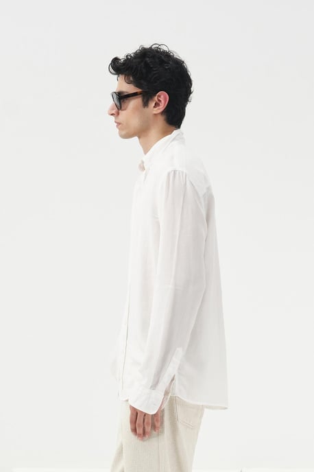 Solid Button-Up Tencel Shirt - Image 2