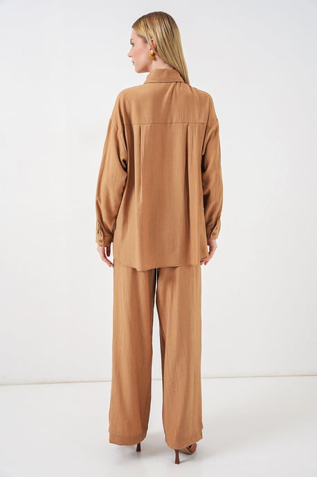 Textured Button-Up Long Sleeve Shirt - Image 6