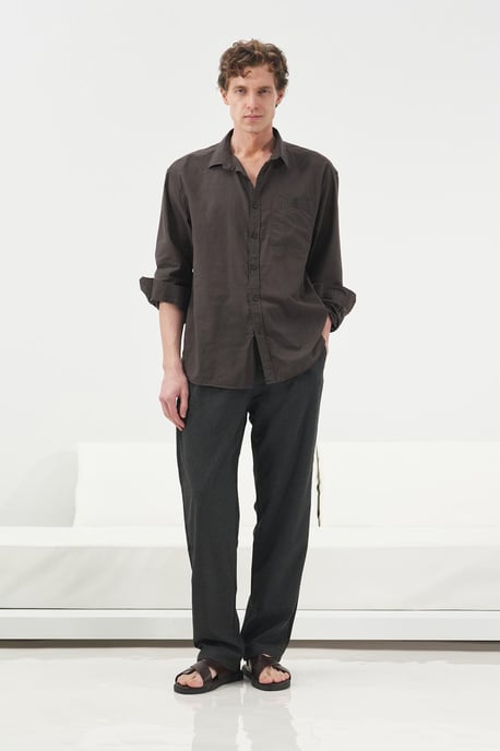 Regular Fit Långärmad Poplin Skjorta - Image 1