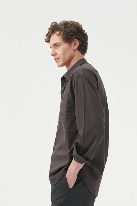 Regular Fit Långärmad Poplin Skjorta - Image 2