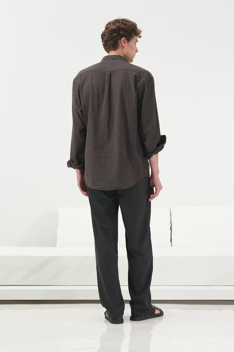 Regular Fit Långärmad Poplin Skjorta - Image 3