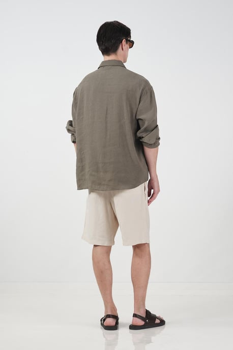 Oversized knäppskjorta med långa ärmar - Image 3